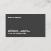 Professional Elegant Modern Silver Black Metal Bus 名刺 (裏面)