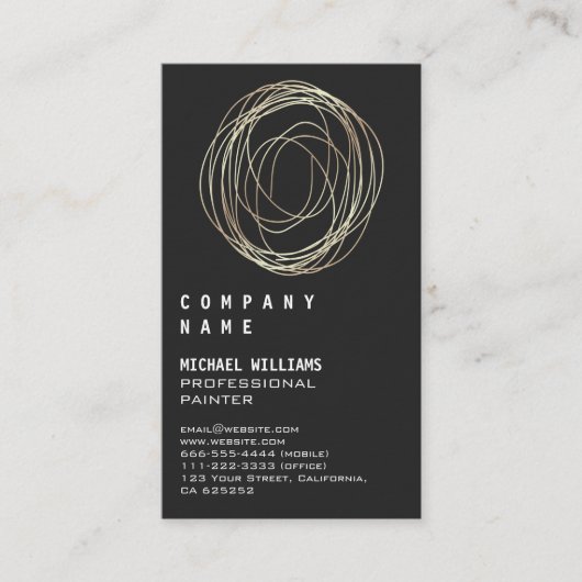 Professional Elegant Modern Silver Black Metal Bus 名刺 (正面)