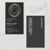 Professional Elegant Modern Silver Black Metal Bus 名刺 (正面/裏面)