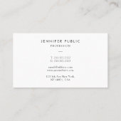 Professional Elegant Modern Template Faux Gold 名刺 (裏面)
