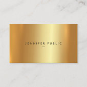 Professional Elegant Modern Template Faux Gold 名刺 (正面)