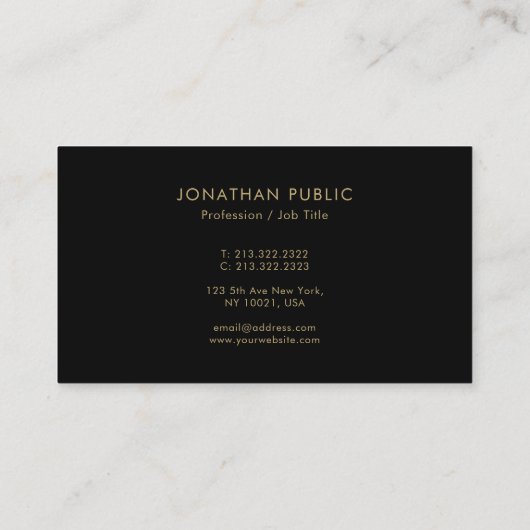 Professional Elegant Modern Template Minimalist 名刺 (裏面)