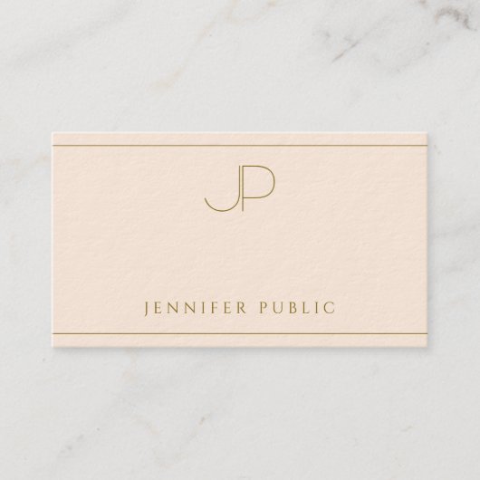 Professional Elegant Monogram Luxury Thick Paper 名刺 (正面)