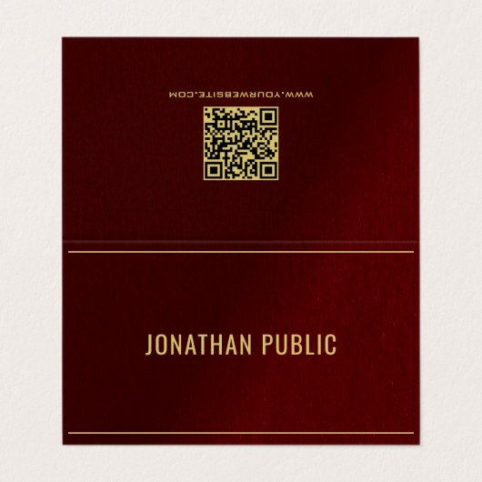 Professional Elegant Template Folded Gold Text 名刺 (外部フラット)