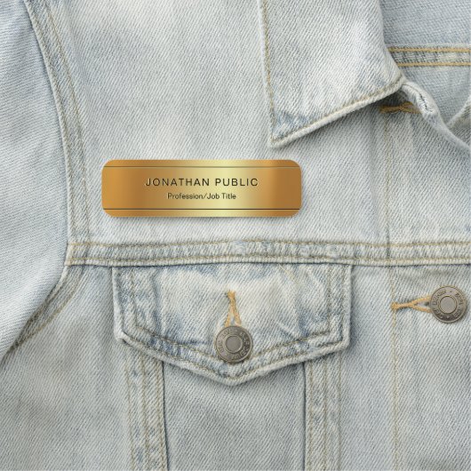 Professional Elegant Template Gold Emboss Effect 名札 (インサイチュ)