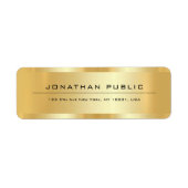 Professional Elegant Template Gold Return Address ラベル (正面)