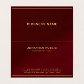 Professional Elegant Template Gold Text Folded 名刺 (内部フラット)