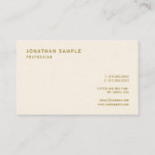 Professional Elegant Template Gold Text Luxurious 名刺 (裏面)
