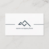 Professional Elegant White Bold Dark Green Modern 名刺 (正面)