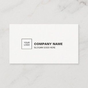 Professional Elegant White Clean Plain Company 名刺