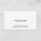 Professional Elegant White Clean Plain Company 名刺 (裏面)