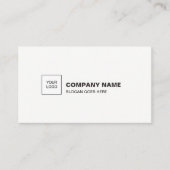 Professional Elegant White Clean Plain Company 名刺 (正面)