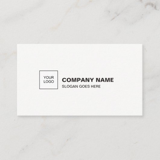 Professional Elegant White Clean Plain Company 名刺 (正面)