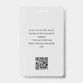 Professional Emerald Green Gold Photo Logo QR code バッジ (裏面)