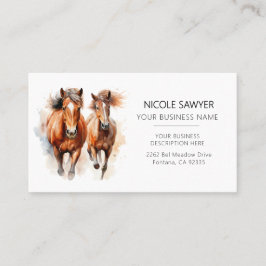  Professional Equestrian Personalized Equine Horse 名刺