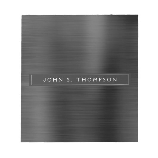 Professional Executive Black Modern Business ノートパッド (正面)