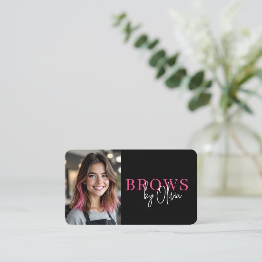 Professional Eyebrow Artist Photo QR Code 名刺 (スタンド正面)