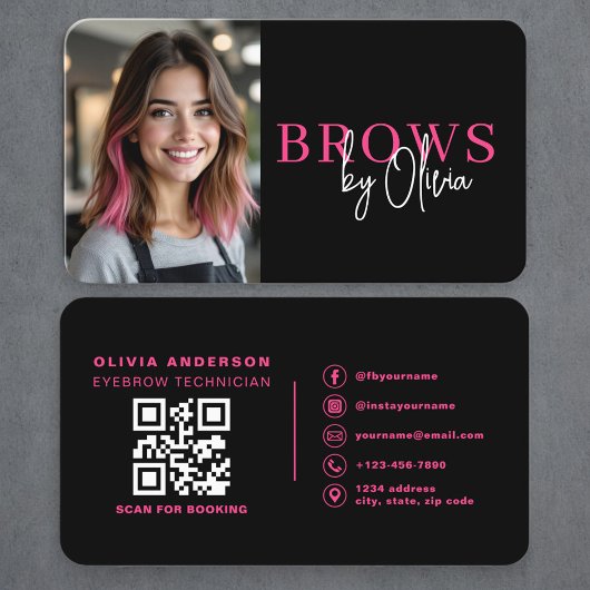 Professional Eyebrow Artist Photo QR Code 名刺