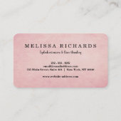 Professional Eyelashes Makeup Artist Black Busines 名刺 (裏面)