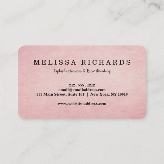 Professional Eyelashes Makeup Artist Black Busines 名刺 (裏面)