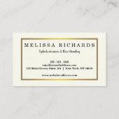 Professional Eyelashes Makeup Artist Black Busines 名刺 (裏面)