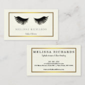 Professional Eyelashes Makeup Artist Black Busines 名刺 (正面/裏面)