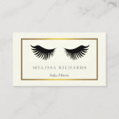 Professional Eyelashes Makeup Artist Black Busines 名刺 (正面)