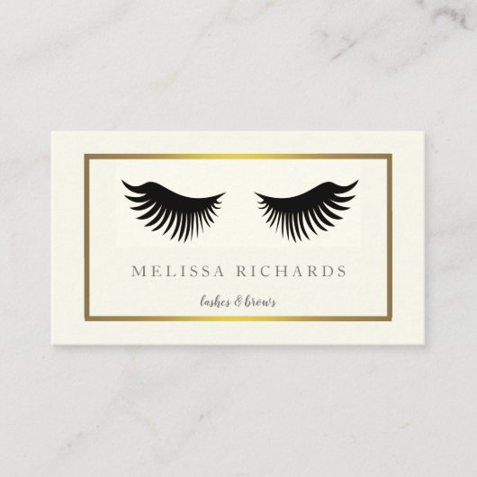 Professional Eyelashes Makeup Artist Black Busines 名刺 (正面)
