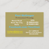 Professional Flooring 名刺 (裏面)