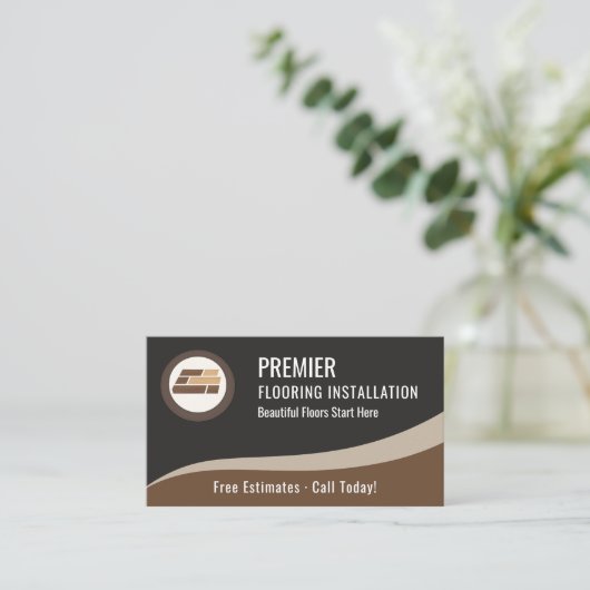 Professional Flooring Installation Company 名刺 (スタンド正面)