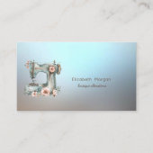 Professional Floral Sewing Machine Blue 名刺 (正面)