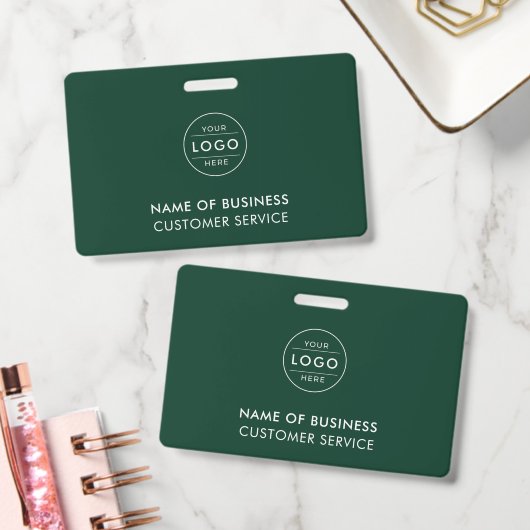 Professional Forest Green Custom Company Logo バッジ (オフィス)