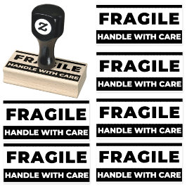 Professional Fragile Marker | Handle with care  ラバースタンプ