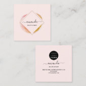 Professional Frame Beauty Studio Logo Makeup Body スクエア名刺 (正面/裏面)