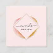 Professional Frame Beauty Studio Logo Makeup Body スクエア名刺 (正面)