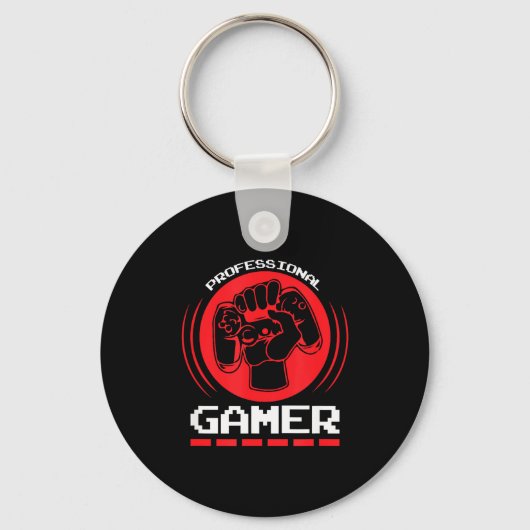 Professional Gamer Funny Gaming Quotes Gift For Pl キーホルダー (正面)
