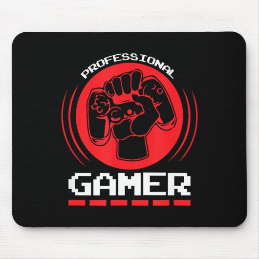 Professional Gamer Funny Gaming Quotes Gift For Pl マウスパッド (正面)