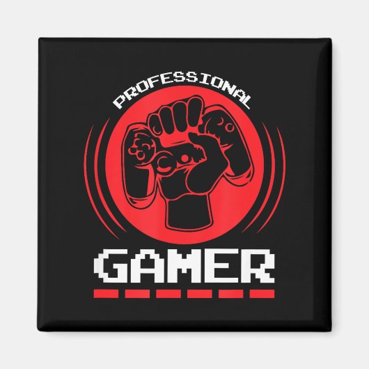 Professional Gamer Funny Gaming Quotes Gift For Pl マグネット (正面)