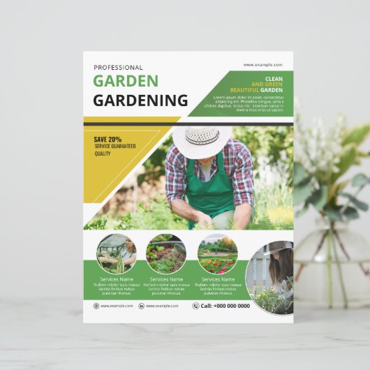Professional Garden Care Service Flyer Template (スタンド正面)
