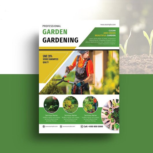 Professional Garden Care Service Flyer Template
