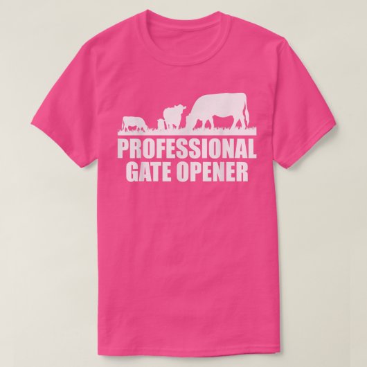 Professional Gate Opener Cow Apparel  Tシャツ (デザイン正面)