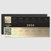 Professional Generic black&gold 2026 calendar magn (正面/裏面)