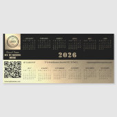 Professional Generic black&gold 2026 calendar magn (正面)