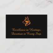 Professional German Shepherd Kennel Business Card 名刺 (裏面)