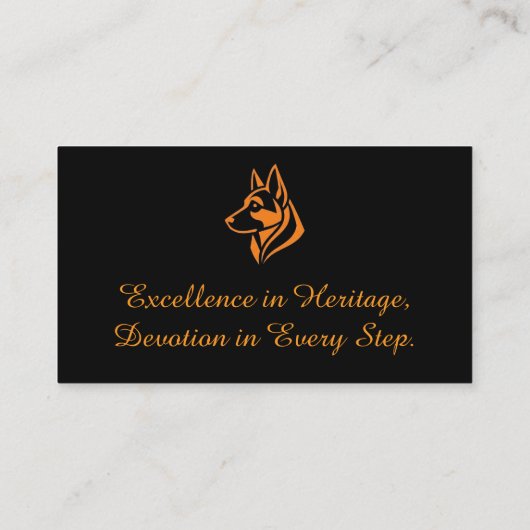 Professional German Shepherd Kennel Business Card  名刺 (裏面)