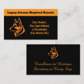 Professional German Shepherd Kennel Business Card  名刺 (正面/裏面)