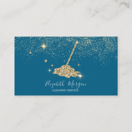 Professional Gold Confetti Glitter Broom 名刺 (正面)