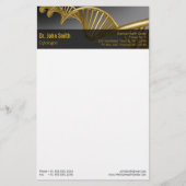 Professional Gold DNA Strand Luxury Medical 便箋 (正面)