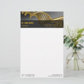 Professional Gold DNA Strand Luxury Medical 便箋 (スタンド正面)