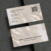 Professional Gold Foil QR Code & Social Media 名刺